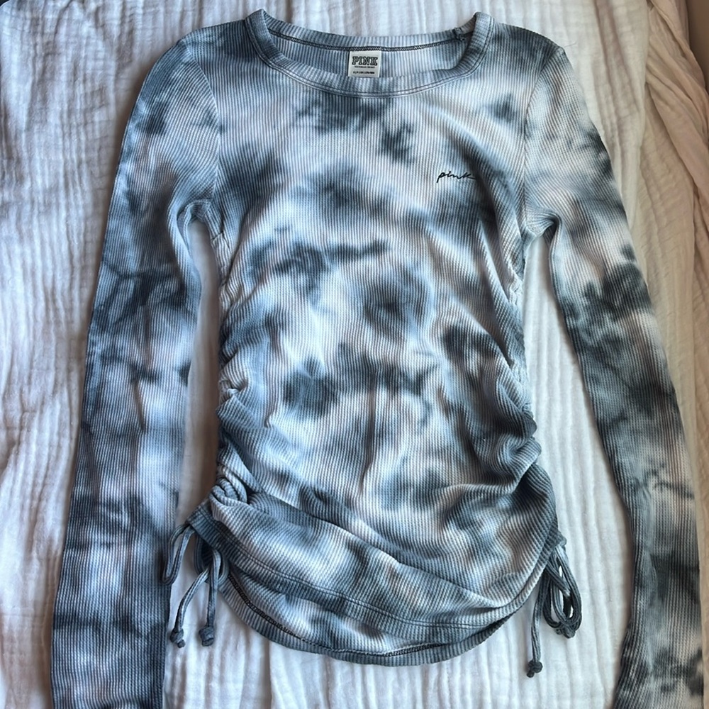 Both are from pink. Blue tie dye and coral colors. Both in size small.